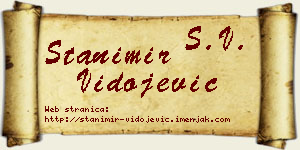 Stanimir Vidojević vizit kartica